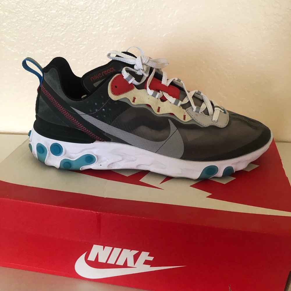 Nike react element 87 dark grey/platinum/blue
